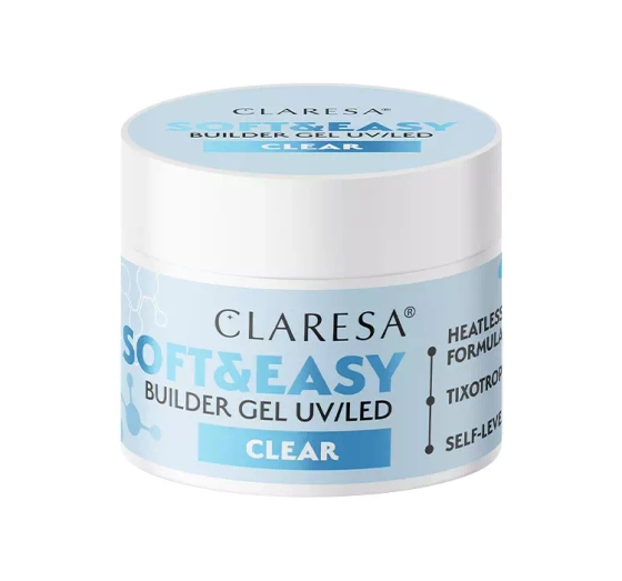 CLARESA SOFT & EASY AUFBAUGEL UV/LED CLEAR 45G