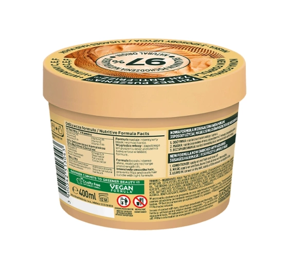 Kliknij na zdjęcie, aby je powiększyć GARNIER FRUCTIS HAIR FOOD COCOA BUTTER GLÄTTENDE MASKE FÜR WIDERSPENSTIGES HAAR 400ML