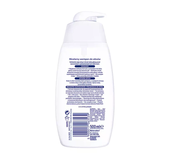 NIVEA BABY MIZELLARES HAARSHAMPOO FÜR KINDER AB DEM ERSTEN LEBENSTAG 500ML