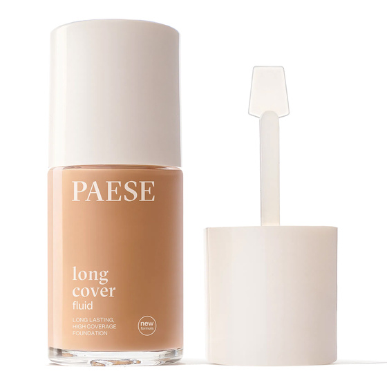 Paese Long Cover Fluid – cremige, deckende Gesichtsgrundierung, neue Formel, 02 Natural, 30 ml