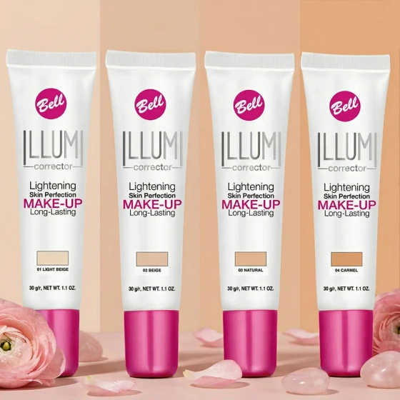Kliknij na zdjęcie, aby je powiększyć Bell Illumi Corrector Make-up Langanhaltendes, aufhellend-korrigierendes Make-up 01 Light Beige 30 g