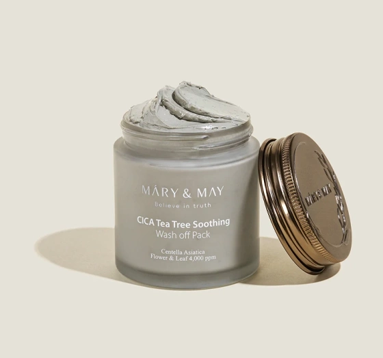 Mary&May Vegan CICA Tea Tree Soothing Wash off Pack – beruhigende Gesichtsmaske 125 g
