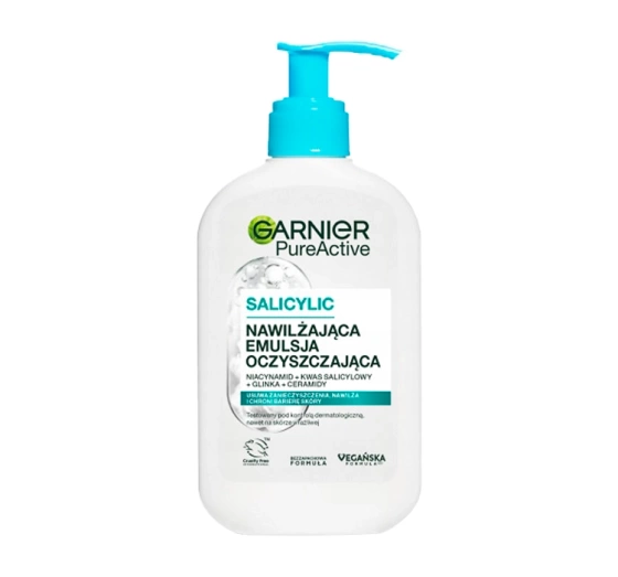 GARNIER PURE ACTIVE FEUCHTIGKEITSSPENDENDE REINIGUNGSEMULSION 250ML