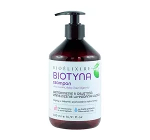 BIOELIXIRE BIOTIN KRÄFTIGENDES SHAMPOO FÜR DÜNNES, SCHWACHES HAAR 500ML