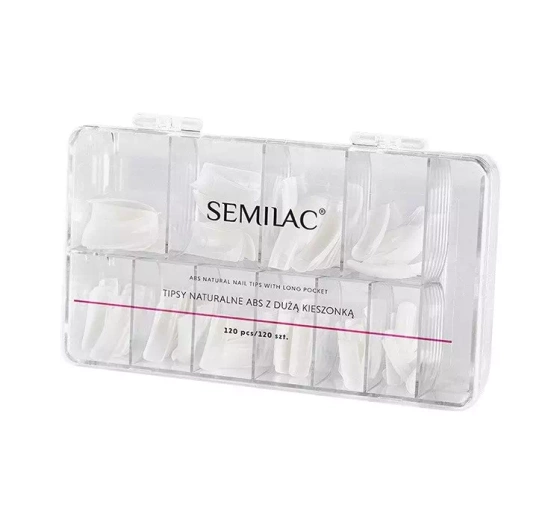 Kliknij na zdjęcie, aby je powiększyć SEMILAC NATURAL NAIL TIPS 120 STÜCK