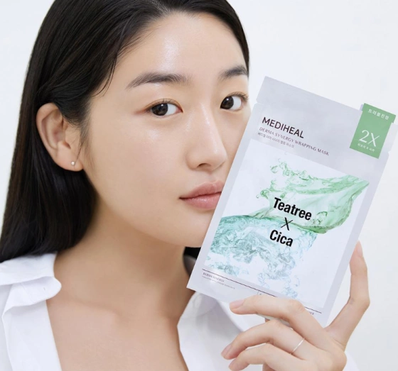 Kliknij na zdjęcie, aby je powiększyć Mediheal Derma Synergy Teatree x Cica Beruhigende Tuchmaske 25 ml