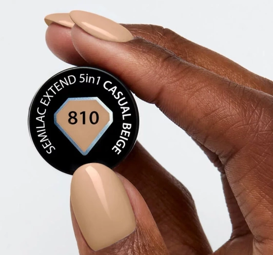 Kliknij na zdjęcie, aby je powiększyć SEMILAC EXTEND 5 IN 1 BASIS LACK TOP 810 CASUAL BEIGE 7 ML