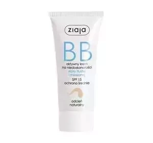 Ziaja BB-Creme gegen Hautunreinheiten bei fettiger und Mischhaut, LSF 15, Farbton „Natural“, 50 ml