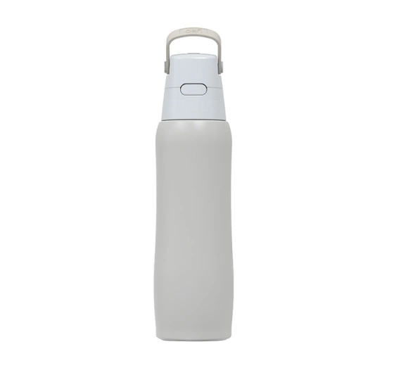 Dafi Solid Steel Cold Thermische Filterflasche mit Aktivkohlefilter 0,5 l Perlenweiß