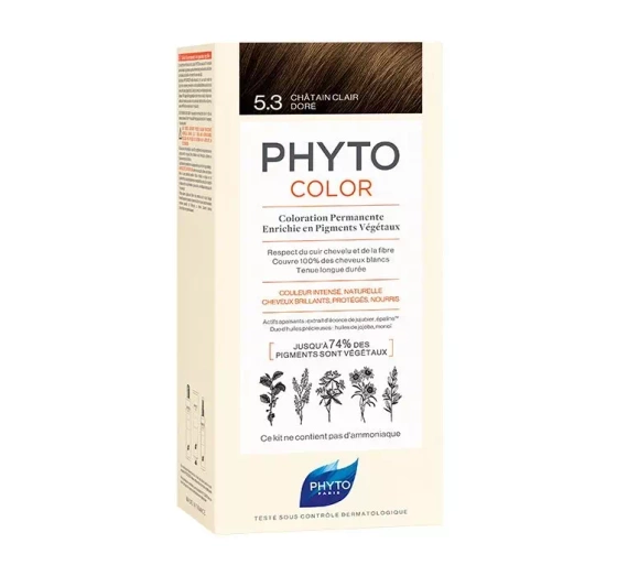 Kliknij na zdjęcie, aby je powiększyć PHYTO PHYTOCOLOR HAARFARBE 5.3 LIGHT GOLDEN BROWN