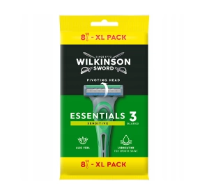 Wilkinson Sword Essentials 3 Sensitive Einwegrasierer für Männer, 8 Stück
