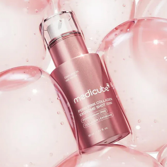 Kliknij na zdjęcie, aby je powiększyć Medicube PDRN Pink Collagen Exsome Shot 7500 – straffendes Gesichtsserum mit Kollagen-Exosomen, 30 ml