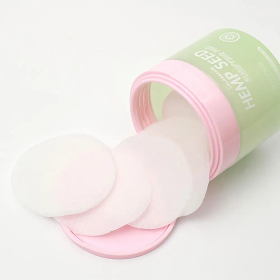 LalaRecipe Hemp Seed Purifying Pad – beruhigende Gesichts-Tonisierungspads, 70 Stück