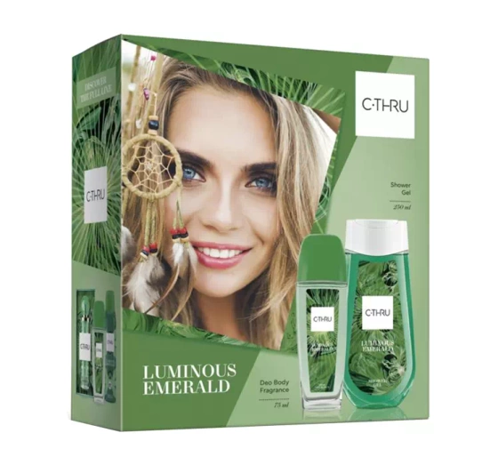 C-THRU LUMINOUS EMERALD DUFTSPRAY MIT ZERSTÄUBER 75ML + DUSCHGEL 250ML SET