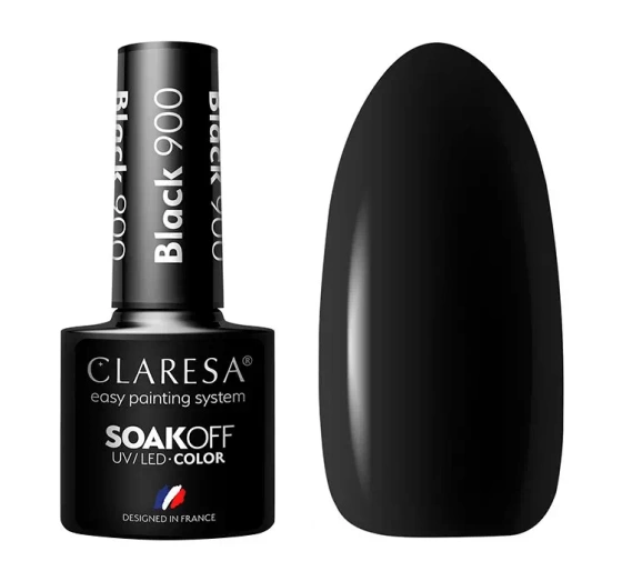 Kliknij na zdjęcie, aby je powiększyć CLARESA SOAK OFF HYBRIDLACK BLACK 900 5ML