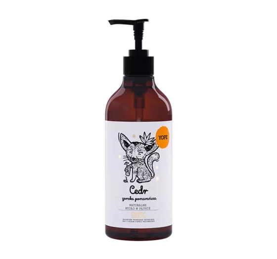 Kliknij na zdjęcie, aby je powiększyć YOPE ZEDER UND BITTERORANGE NATÜRLICHE HANDSEIFE 500ML