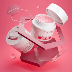 Claresa Hard & Easy Aufbaugel für Nägel Milky Pink 45 g