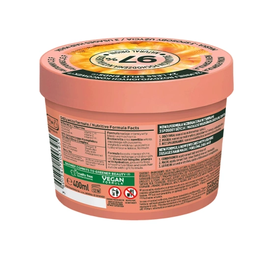 Kliknij na zdjęcie, aby je powiększyć GARNIER FRUCTIS HAIR FOOD PINEAPPLE MASKE FÜR LANGE UND MATTE HAARE 400ML