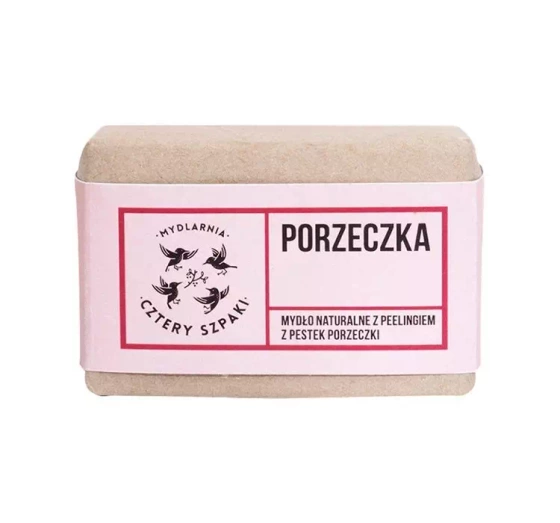 MYDLARNIA CZTERY SZPAKI JOHANNISBEERE NATÜRLICHE SEIFE MIT PEELING 110G
