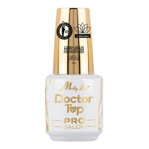 Molly Lac Doctor Top No Wipe Pro Salon – selbstregenerierender Glanz-Topcoat ohne Abwischen, 15 g