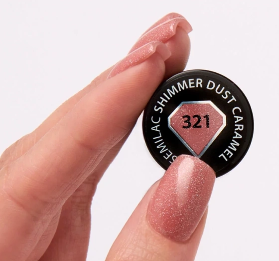 SEMILAC SHIMMER DUST HYBRIDLACK UV 321 SHIMMER DUST CARAMEL 7ML