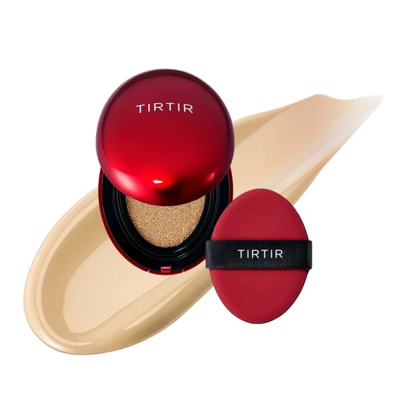 TIRTIR Mask Fit Red Cushion SPF40 PA++ langanhaltende Mini-Gesichtsgrundierung in Kompaktform 24W Soft Beige 4,5 g
