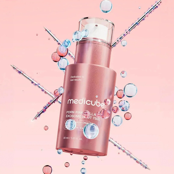 Kliknij na zdjęcie, aby je powiększyć Medicube PDRN Pink Collagen Exsome Shot 7500 – straffendes Gesichtsserum mit Kollagen-Exosomen, 30 ml