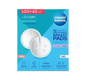 Canpol Babies Ultra Dry atmungsaktive 3D-Einweg-Stilleinlagen, 140 Stück