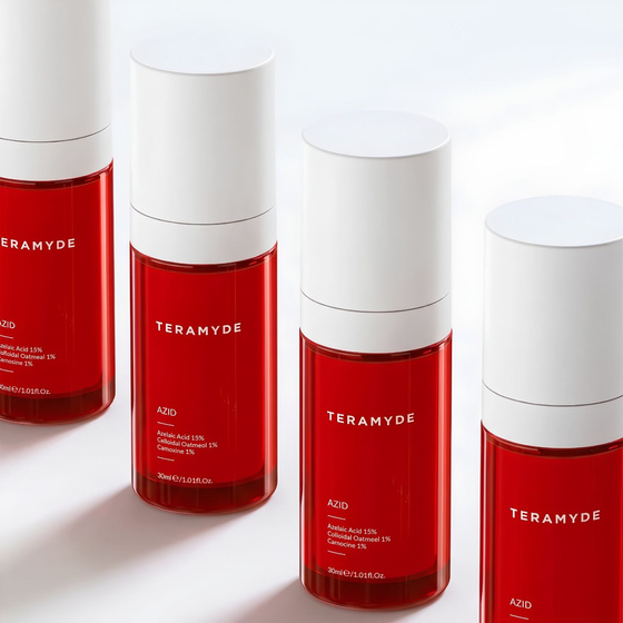 Kliknij na zdjęcie, aby je powiększyć Teramyde AZID 15% Azelaic Acid Treatment aufhellendes Gesichtsserum als Emulsion mit 15 % Azelainsäure 30 ml