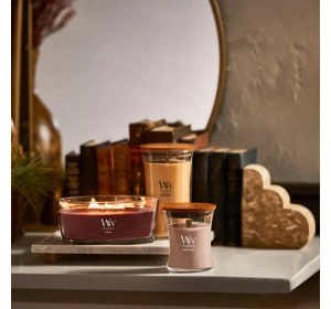 Woodwick Medium Jar Candle Duftkerze Patchouli Creme 275 g