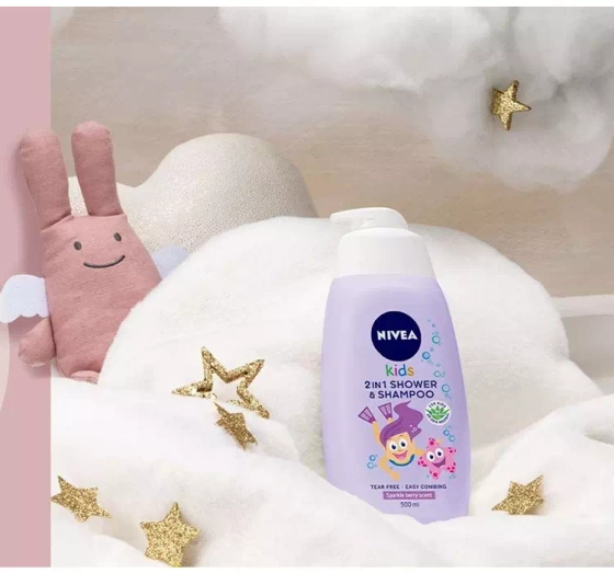 NIVEA KIDS 3 IN 1 SHOWER & SZAMPOO DUSCHGEL UND SHAMPOO BERRY 500ML