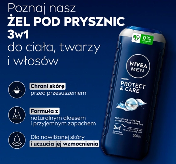 NIVEA MEN PROTECT CARE DUSCHGEL 500 ML
