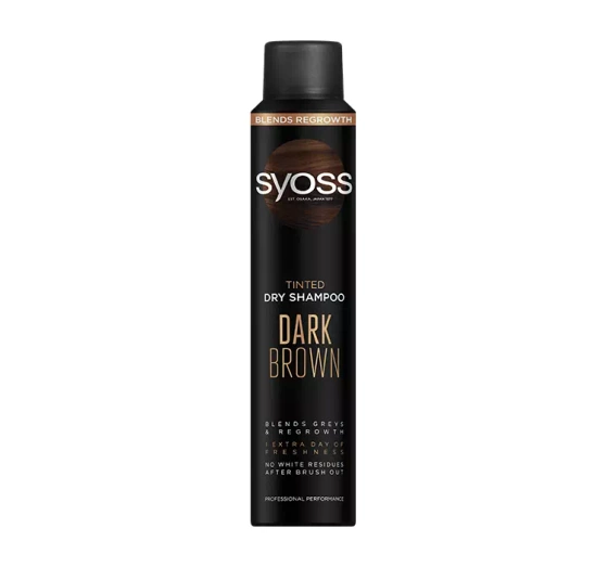 Kliknij na zdjęcie, aby je powiększyć SYOSS TINTED DRY SHAMPOO DARK BROWN TROCKENSHAMPOO 200ML