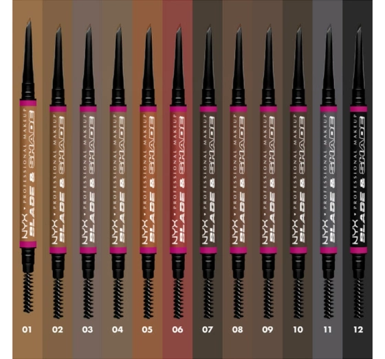 NYX Professional Makeup Blade & Shade Automatischer Augenbrauenstift 03 Cool Ash Brown 0,06 g