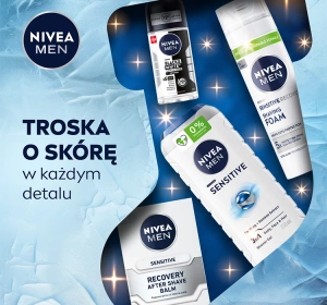 NIVEA MEN Gentle Touch Geschenkset für Männer Duschgel + Rasierschaum + After Shave Balsam + Roll-on Antitranspirant