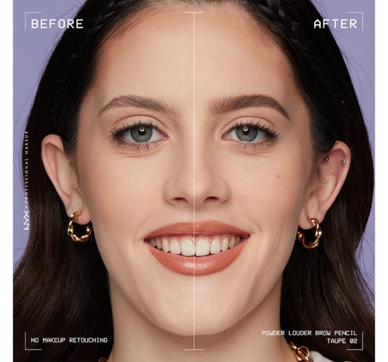 Kliknij na zdjęcie, aby je powiększyć NYX PROFESSIONAL MAKEUP POWDER LOUDER AUGENBRAUENSTIFT 02 TAUPE 1,15G