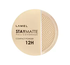 LAMEL STAY MATTE COMPACT POWDER DECKENDES GEPRESSTES PUDER 401 PORCELAIN 12G