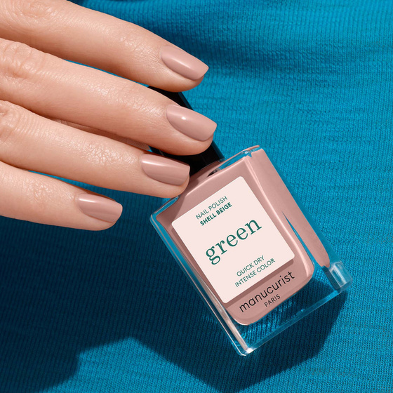 Manucurist Green – klassischer Nagellack „Shell Beige“, 15 ml