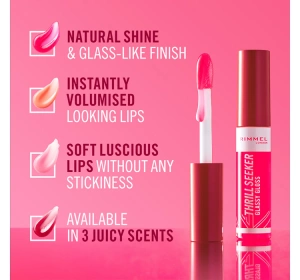 Rimmel Thrill Seeker Lipgloss mit Applikator 600 Berry Glace 10ml