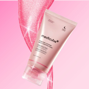 Medicube PDRN Pink Caffeine Night Wrapping Mask – straffende Peel-off-Gesichtsmaske für die Nacht mit Koffein und PDRN, 75 ml