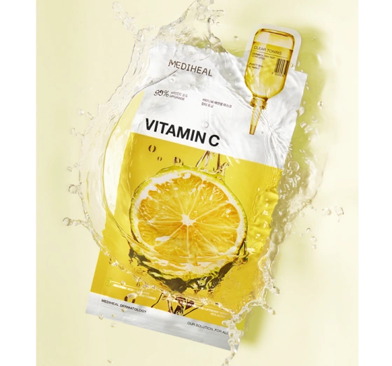 Kliknij na zdjęcie, aby je powiększyć Mediheal Vitamin C Aufhellend-feuchtigkeitsspendende Tuchmaske 24 ml