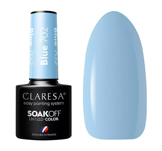 CLARESA SOAK OFF HYBRIDLACK BLUE 702 5ML