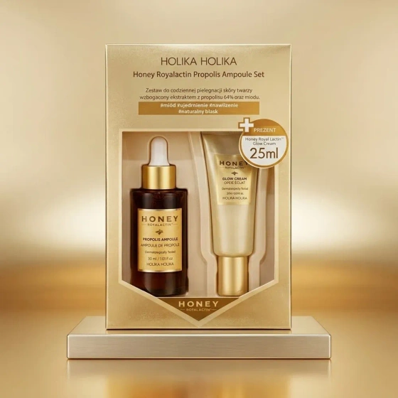 Holika Holika Honey Royalactin Propolis Ampoule Set Gesichtscreme 25 ml + Lifting-Ampulle 30 ml