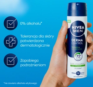 NIVEA MEN Derma Control Antitranspirant Spray für Männer Sensitive 150 ml