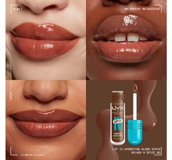 NYX Professional Makeup Lip IV Hydrating Gloss Serum Lip Gloss 03 Splash'n Spice 5 ml