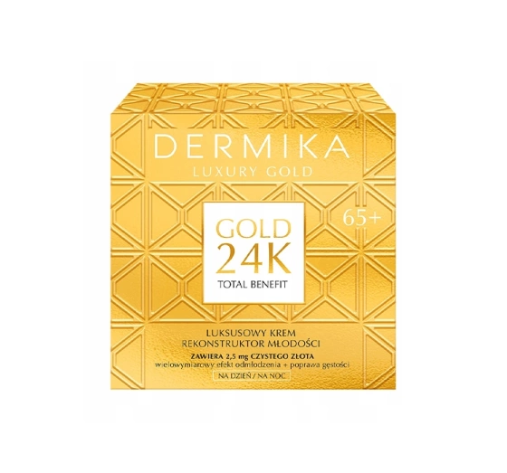 Dermika Luxury Gold 24K Gesichtscreme für reife Haut 65+ 50ml