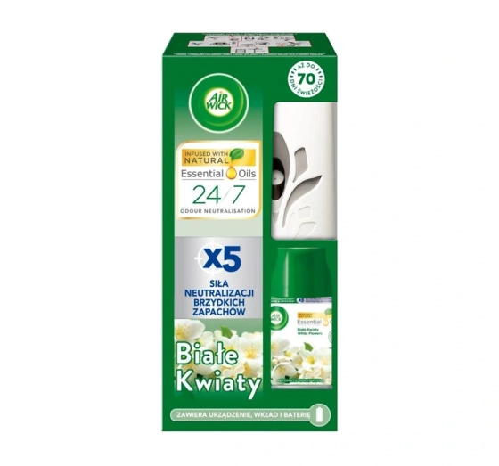 Air Wick Freshmatic Set Automatischer Lufterfrischer Weiß + Nachfüllung Weiße Blumen