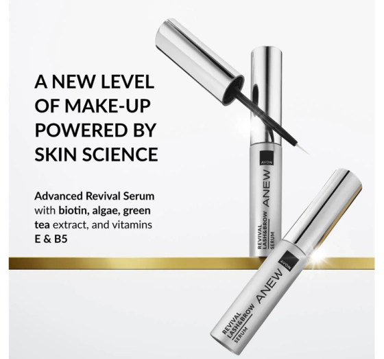 Kliknij na zdjęcie, aby je powiększyć Avon Anew Revival Lash & Brow Serum für Wimpern und Augenbrauen 3 ml