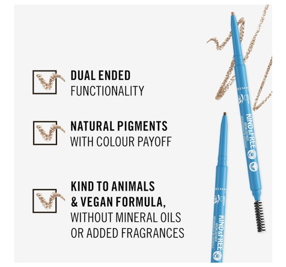 Kliknij na zdjęcie, aby je powiększyć Rimmel Kind & Free Augenbrauenstift 001 Blonde 0,09g