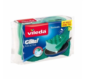 Vileda Glitzi Pur Active Profilierter Spülschwamm 2 Stück